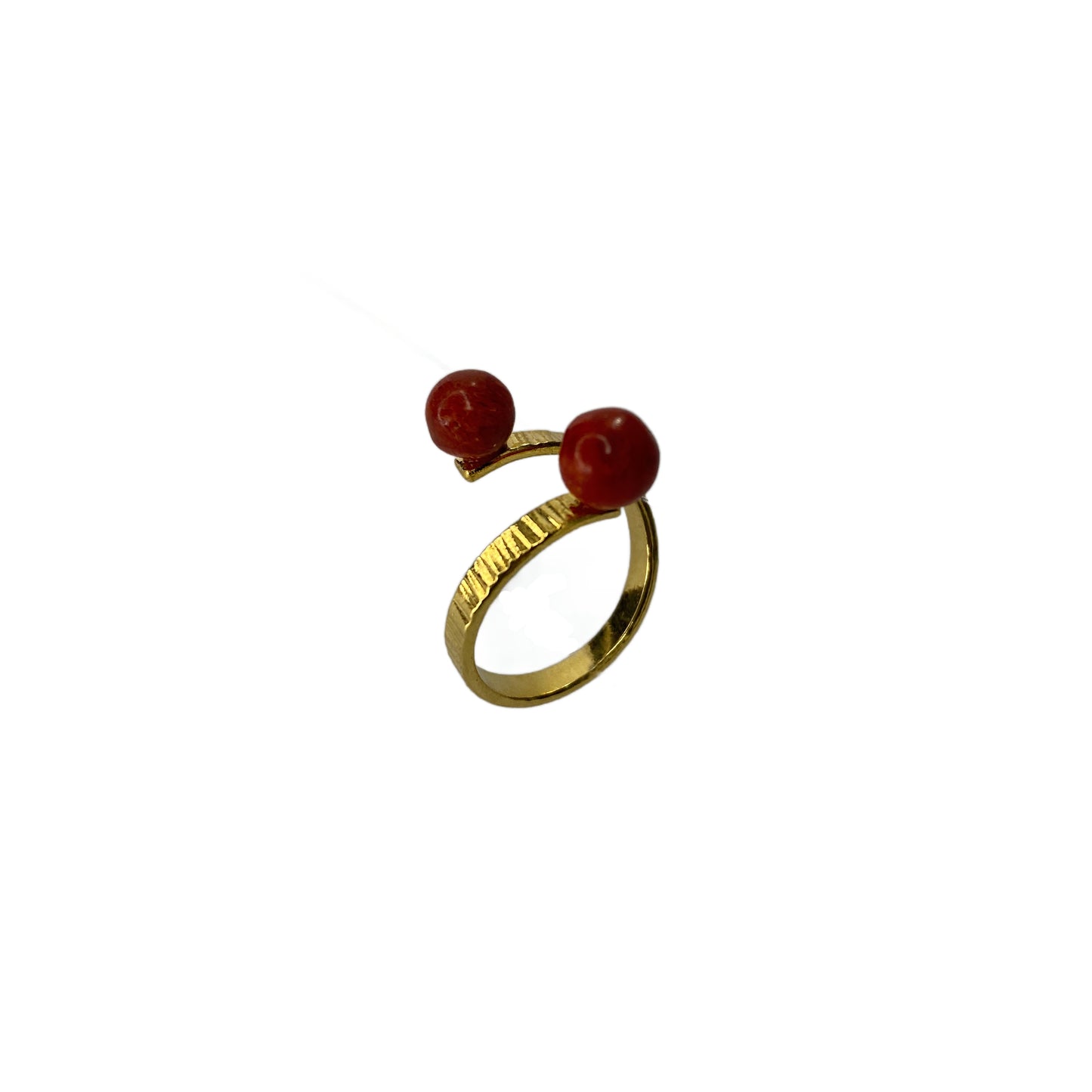Anillo Piedra Roja doble