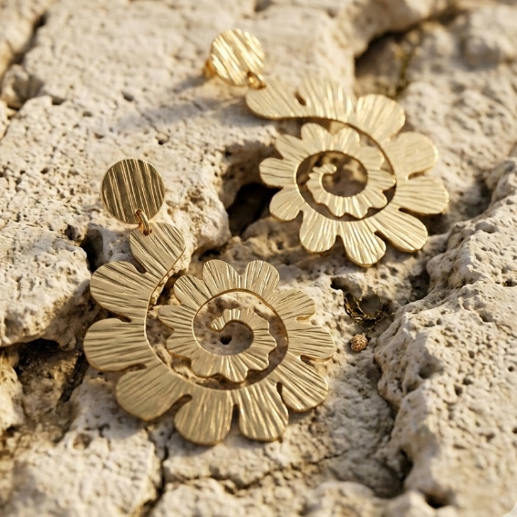 Aretes Caracol Martillado