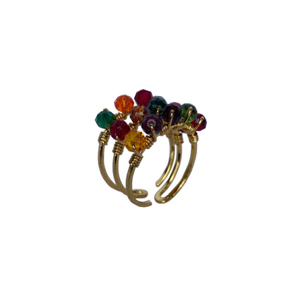 Anillo multicolor piedras