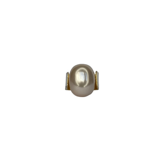 Anillo Perla Shell Dorado