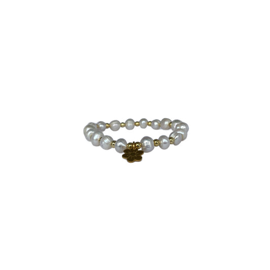 Brazalete Blanco Flor