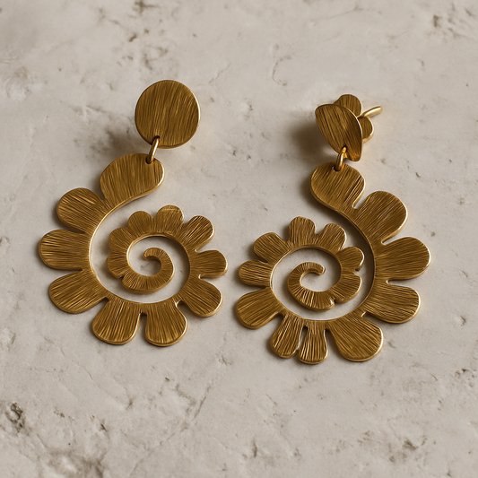 Aretes Caracol Martillado